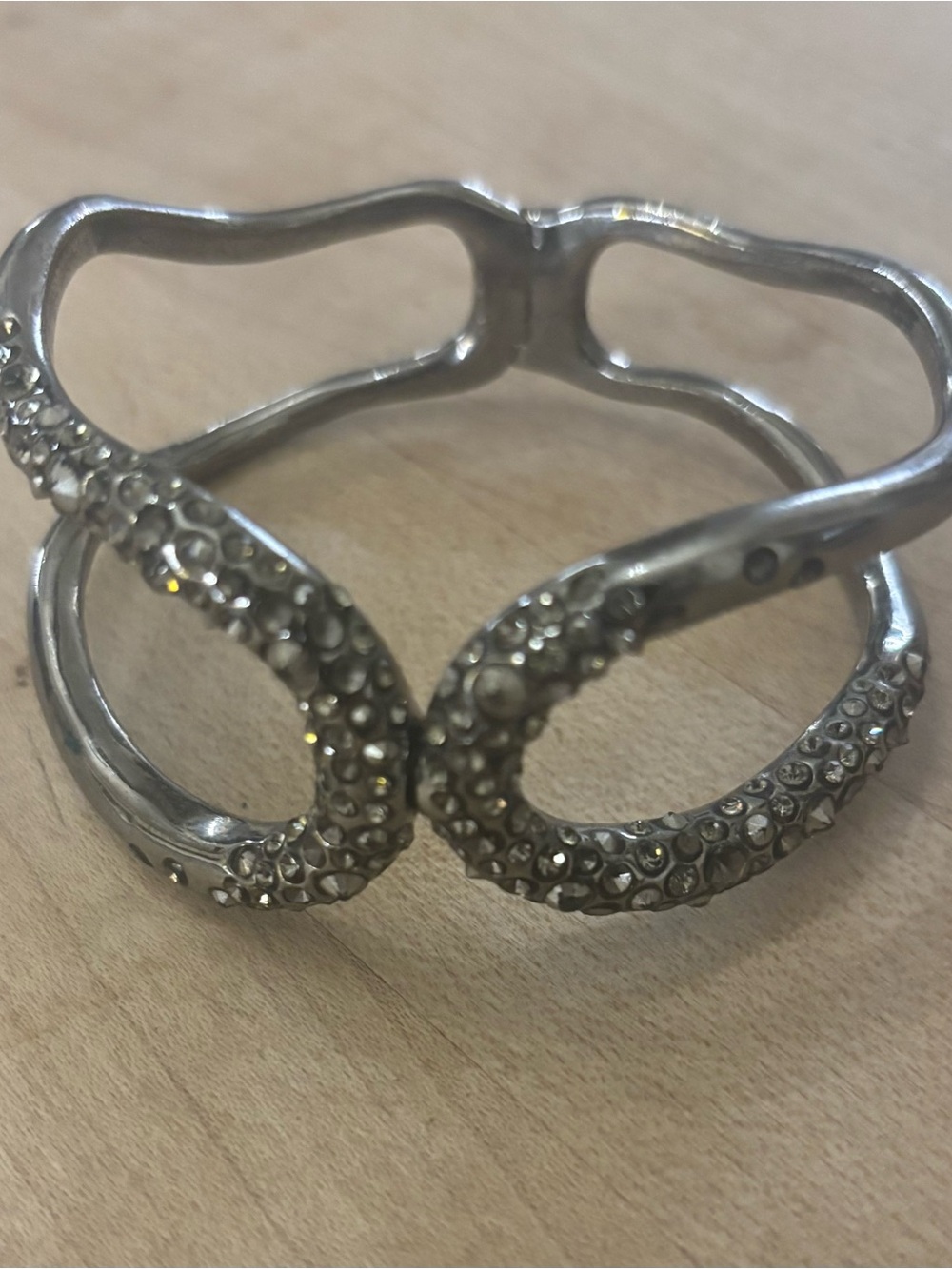 Silver Double Circle Pavé Bracelet - Women Jewelry Alexis Bittar.